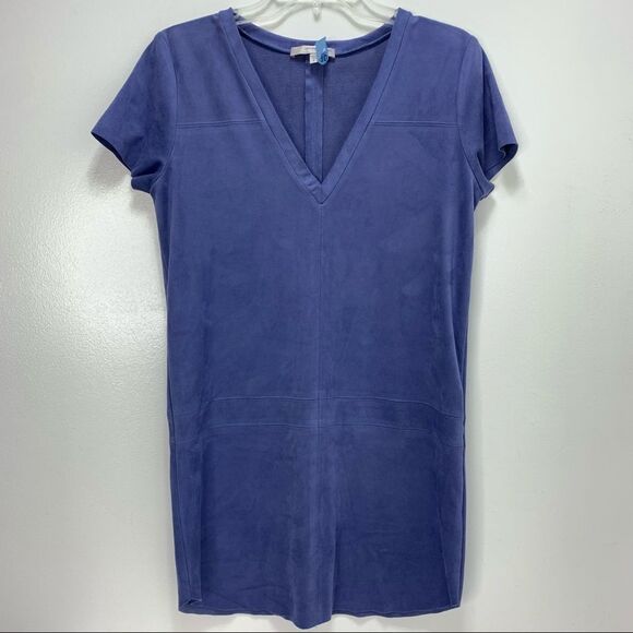 Lavender Brown faux suede dress - Picture 1 of 9